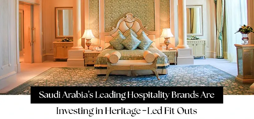 Why Saudi Arabia’s Leading Hospitality Brands Are Investing in Heritage-Led Fit Outs (And Why You Should Too)