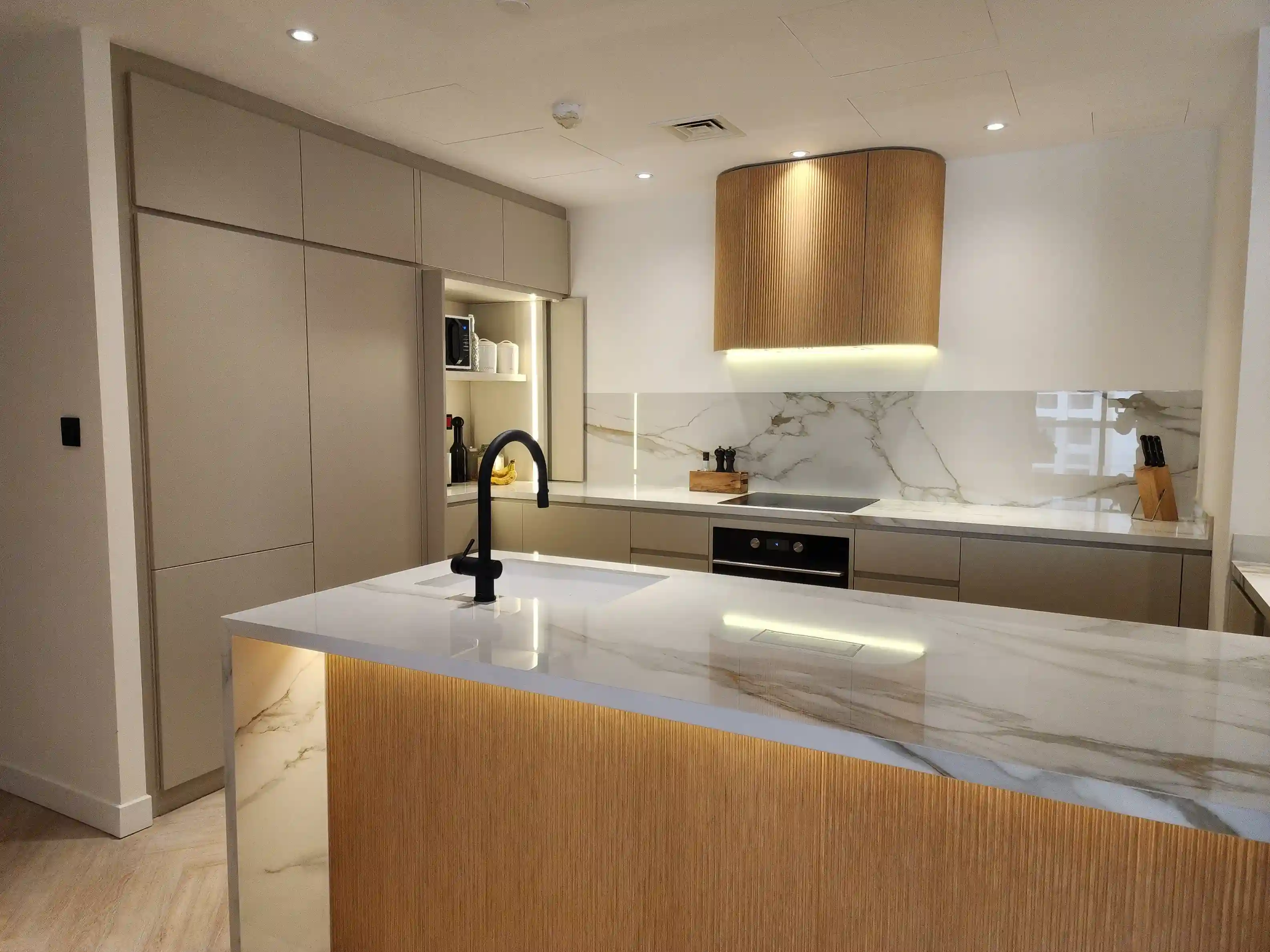 kitchens and bathrooms